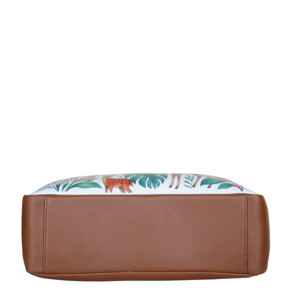 Printed Leather Buisness Top Handle Crossbody Bag for Women for Work, Daily Use - Picture 7 of 10